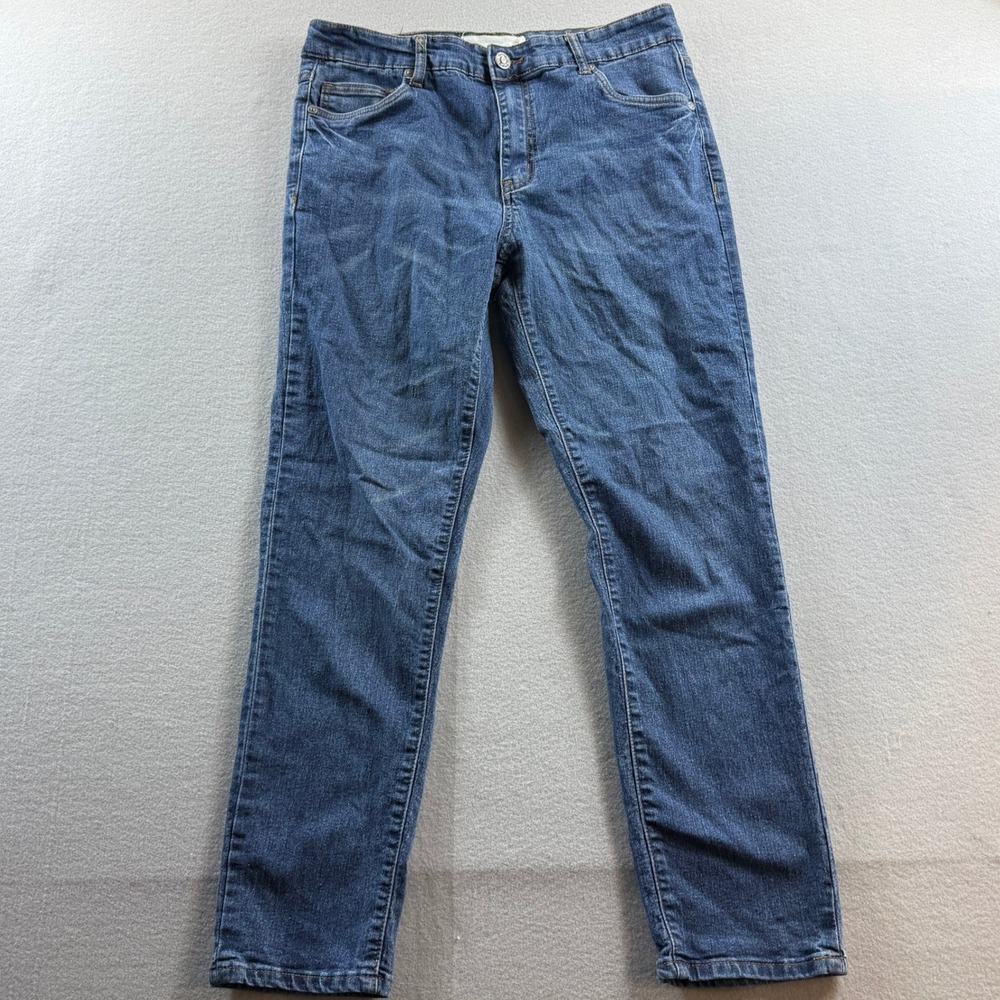 Stitches & Rivets Jeans Men 32x30 (Fit 32x28) Blue Slim Straight Stretch Denim